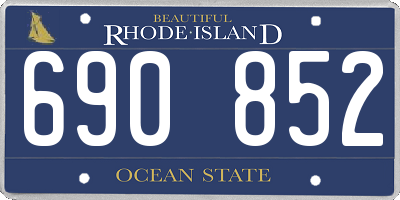RI license plate 690852