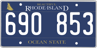 RI license plate 690853