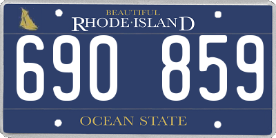 RI license plate 690859