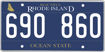 RI license plate 690860