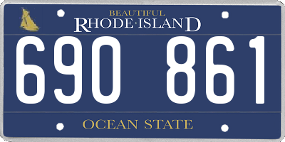 RI license plate 690861