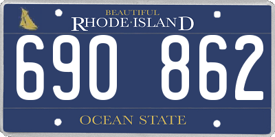 RI license plate 690862