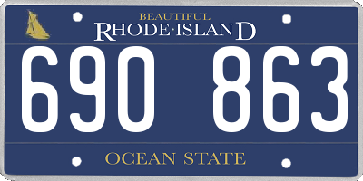 RI license plate 690863
