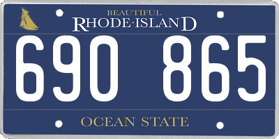RI license plate 690865