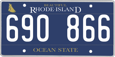 RI license plate 690866