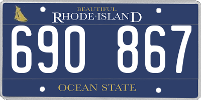 RI license plate 690867