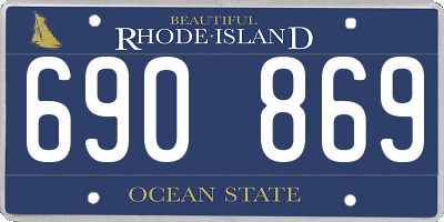 RI license plate 690869