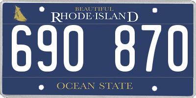 RI license plate 690870