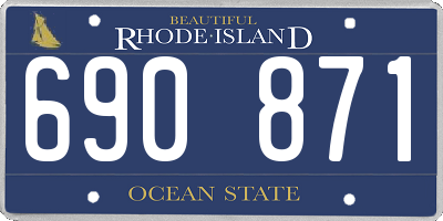 RI license plate 690871