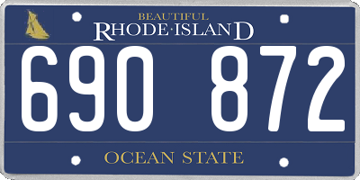 RI license plate 690872