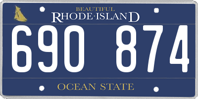 RI license plate 690874