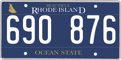 RI license plate 690876