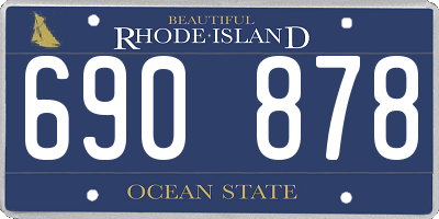 RI license plate 690878