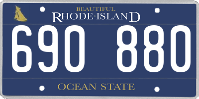 RI license plate 690880