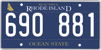 RI license plate 690881