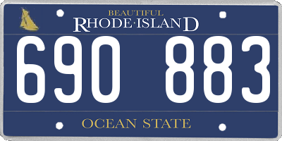 RI license plate 690883
