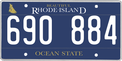RI license plate 690884