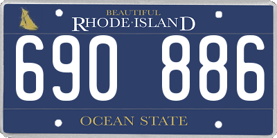 RI license plate 690886