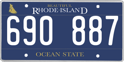 RI license plate 690887