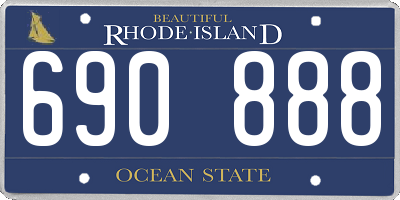 RI license plate 690888