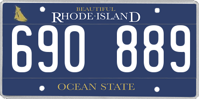 RI license plate 690889