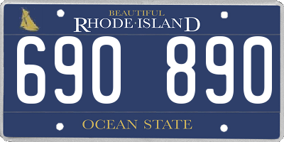 RI license plate 690890