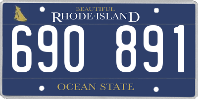 RI license plate 690891