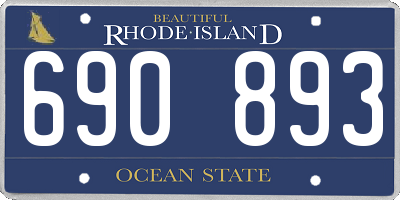 RI license plate 690893
