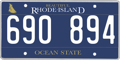RI license plate 690894