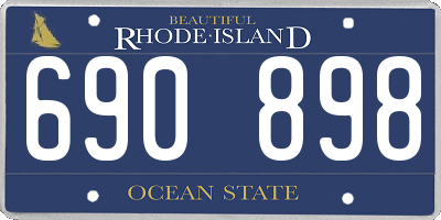RI license plate 690898
