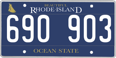 RI license plate 690903