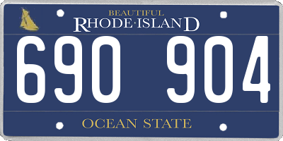 RI license plate 690904