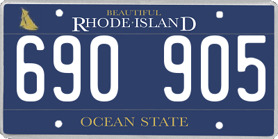 RI license plate 690905