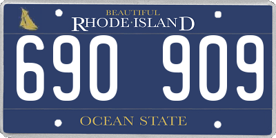 RI license plate 690909