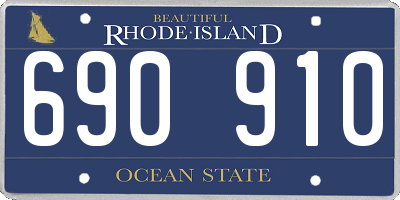RI license plate 690910