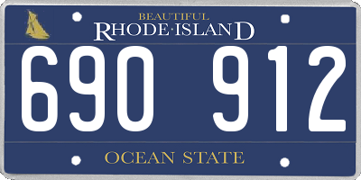 RI license plate 690912