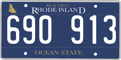 RI license plate 690913