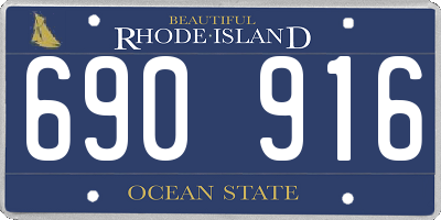 RI license plate 690916