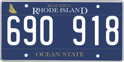 RI license plate 690918
