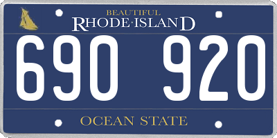 RI license plate 690920