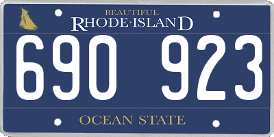 RI license plate 690923