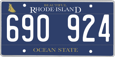 RI license plate 690924