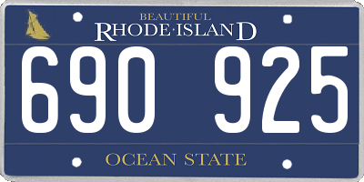 RI license plate 690925