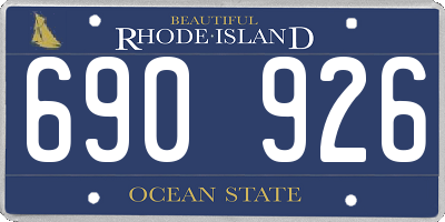 RI license plate 690926
