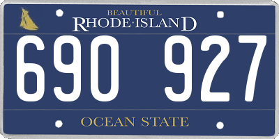 RI license plate 690927