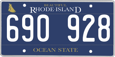 RI license plate 690928