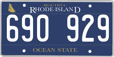RI license plate 690929