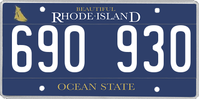 RI license plate 690930