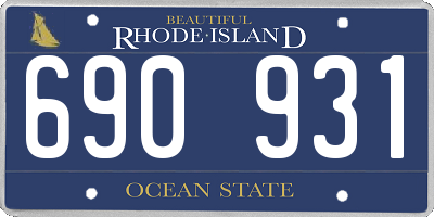 RI license plate 690931