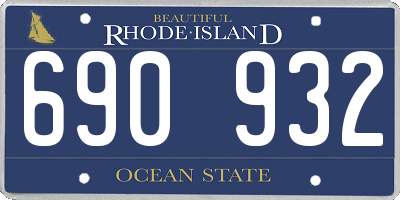 RI license plate 690932